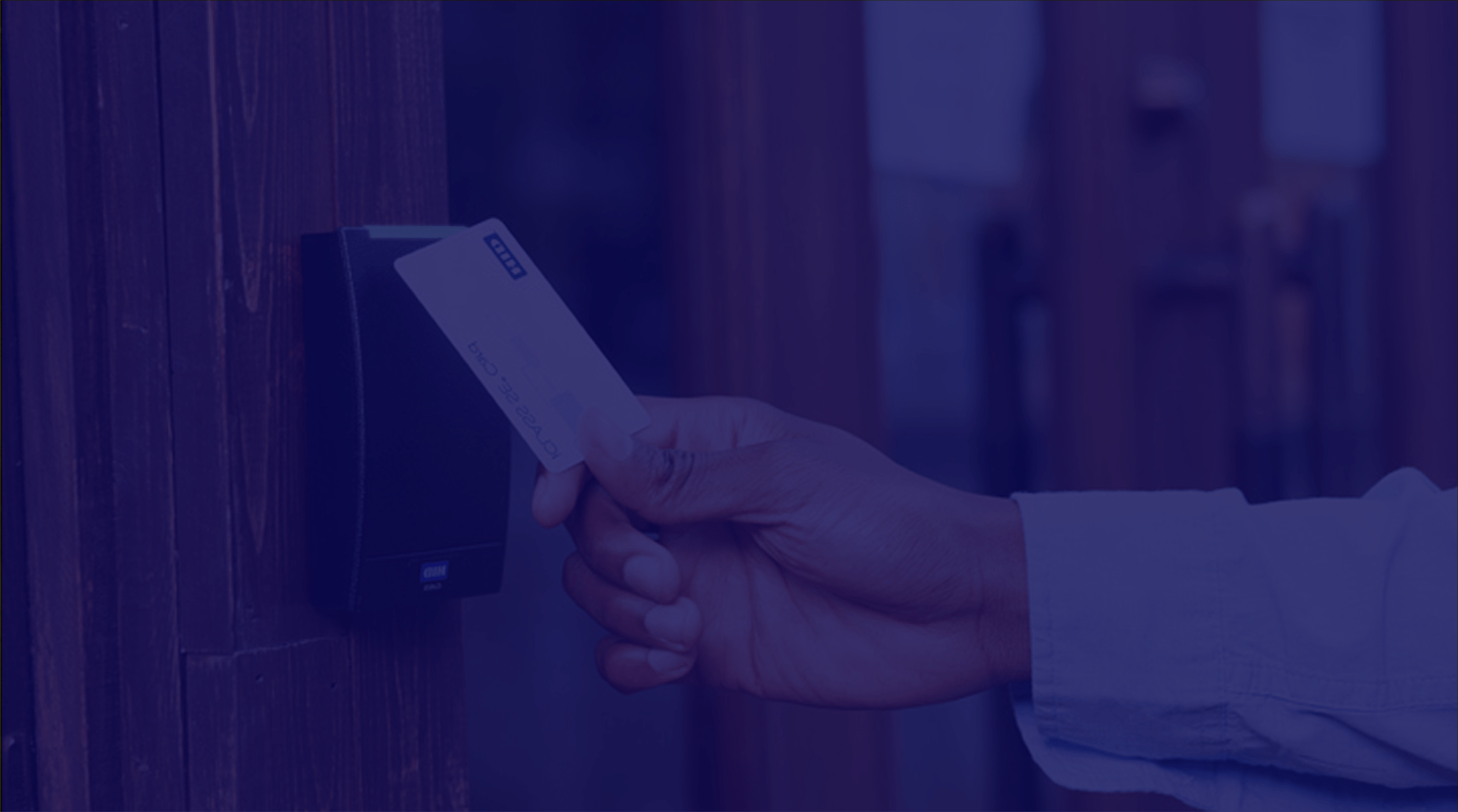 a hand with an access card